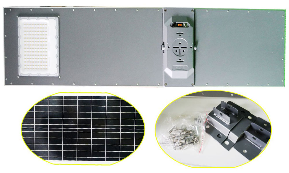 Đèn đường năng lượng mặt trời tấm pin liền thể 80w cao cấp Xenon Deluxe DL-80w